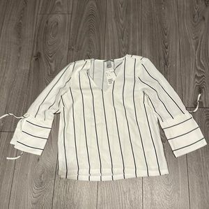 Black and White Striped H&M Blouse